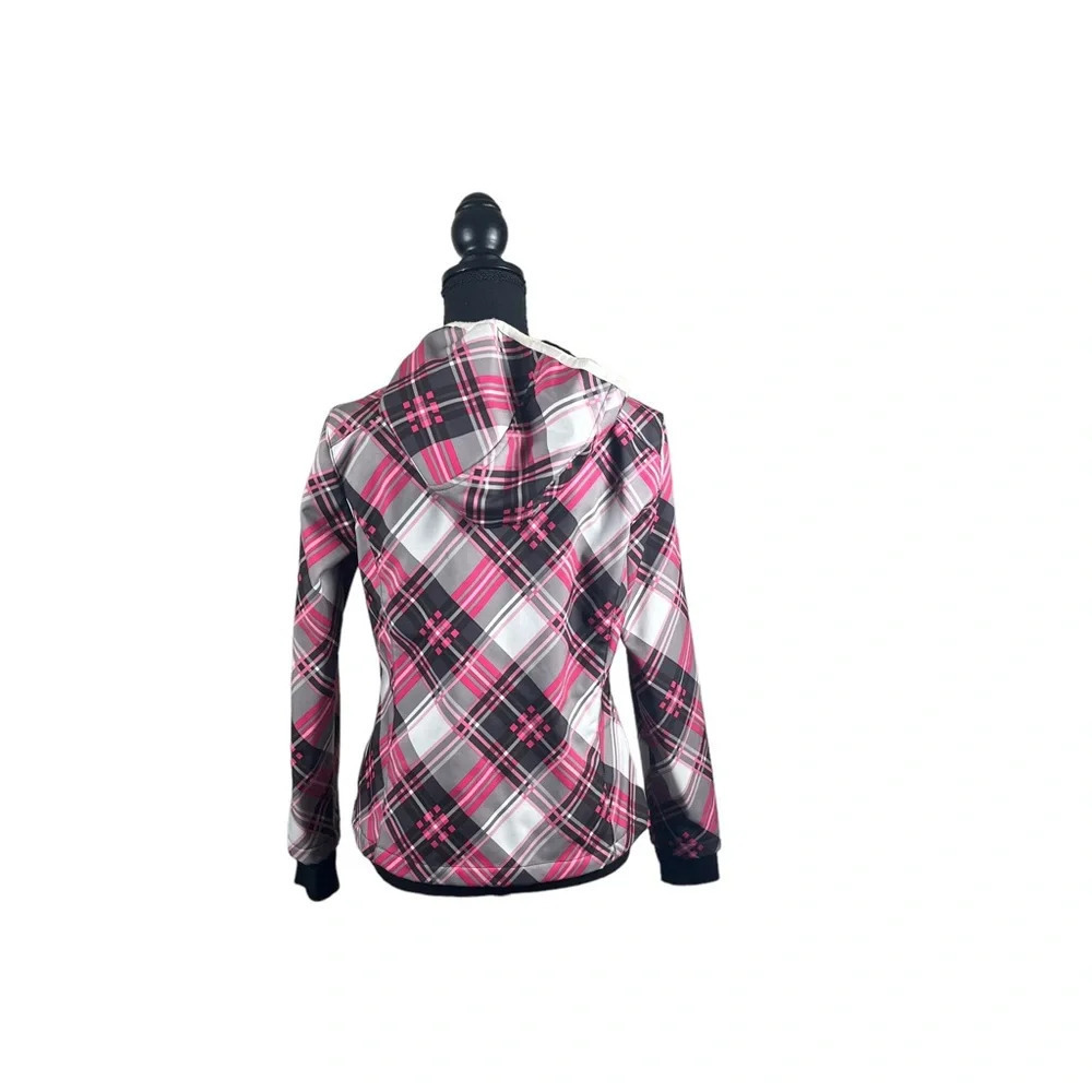 Snozu Plaid Hooded Faux Fur Lined Jacket Size L (14/16) - Picture 3 of 11